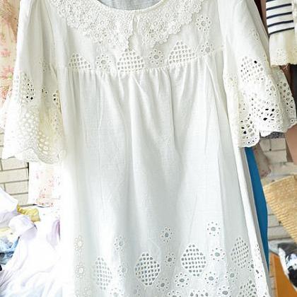 embroidered white top